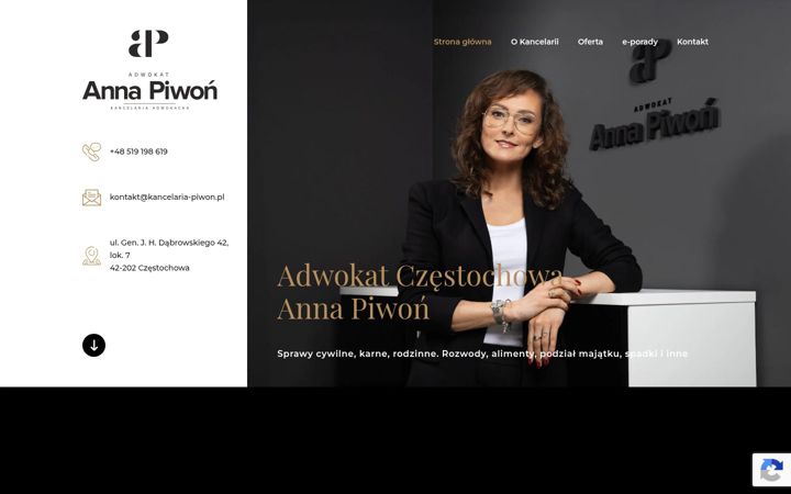 Screenshot of kancelaria-piwon.pl