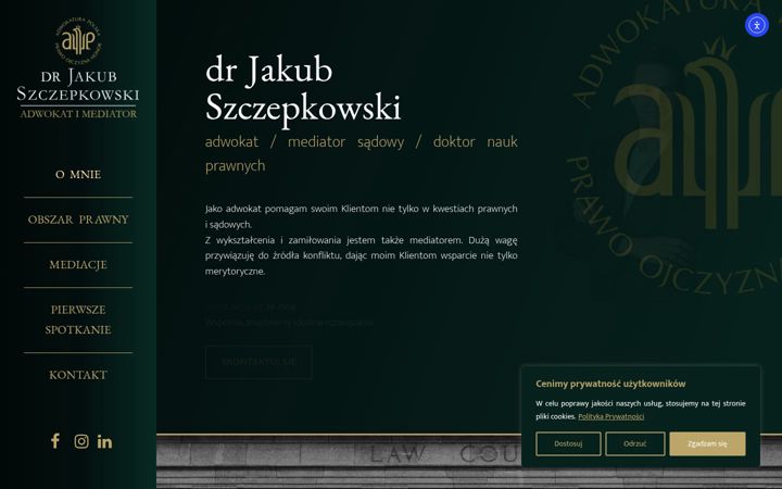 Screenshot of kancelaria-szczepkowski.pl