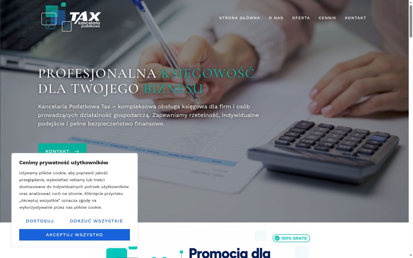 Captura de ecrã do banner de consentimento apresentado antes de qualquer interação
