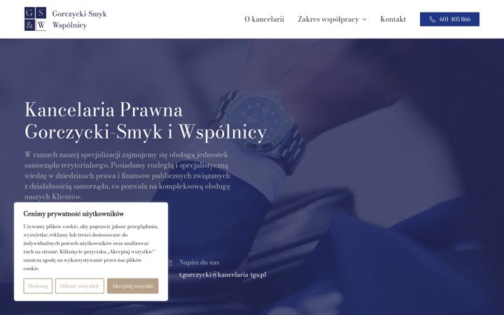 Screenshot of kancelaria-tgs.pl