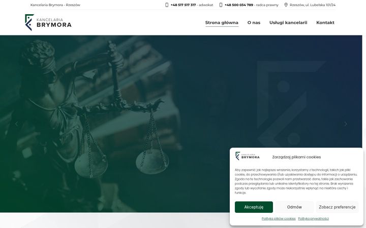 Screenshot of kancelariabrymora.pl