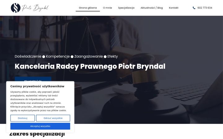 Screenshot of kancelariabryndal.pl
