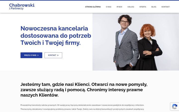 Screenshot of kancelariachabrowski.pl