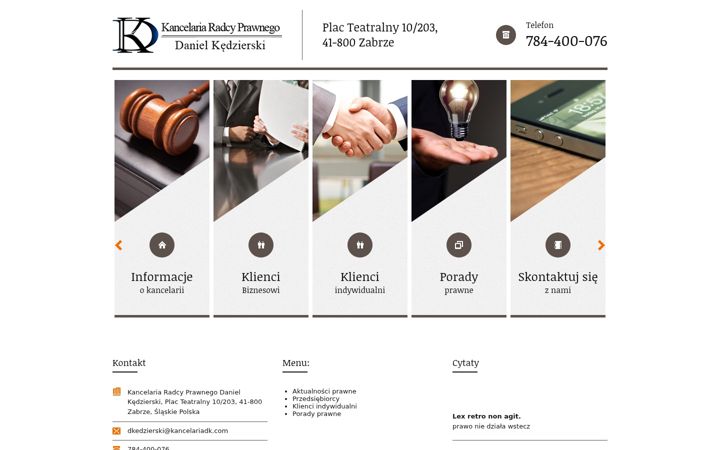 Screenshot of kancelariadk.com