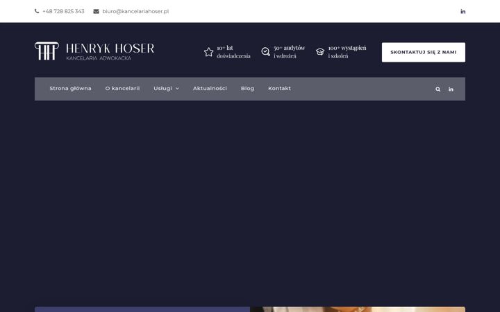 Screenshot of kancelariahoser.pl