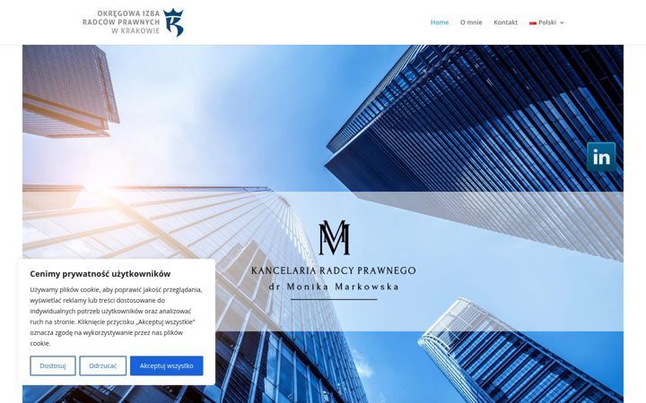Screenshot of kancelariamm.com