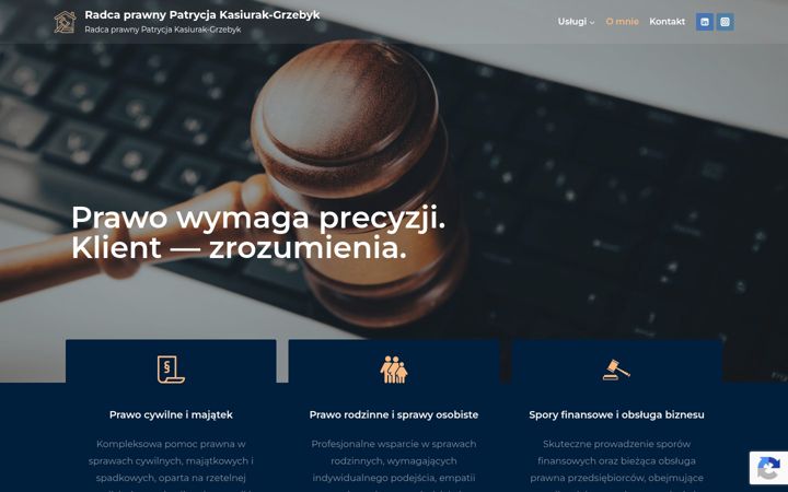 Ekraanipilt saidist kancelariapkg.pl