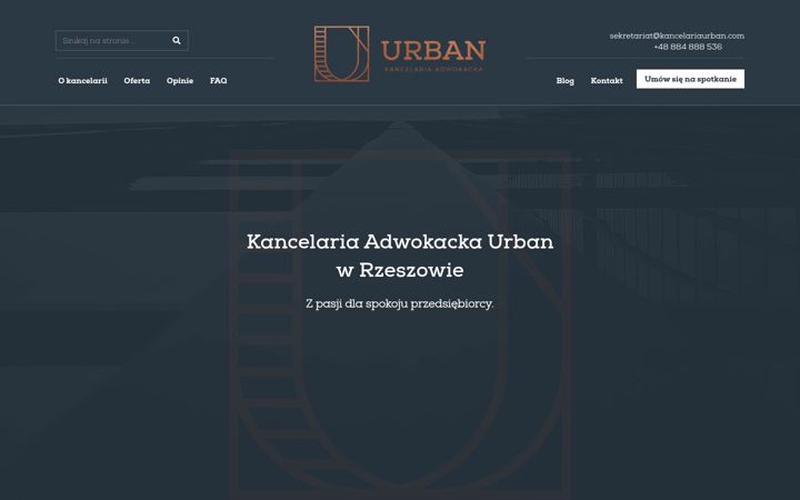 Screenshot of kancelariaurban.com
