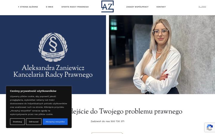 Screenshot of kancelariazaniewicz.pl