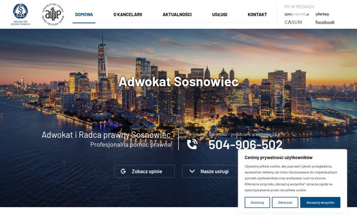Screenshot of kancelarie-adwokackie.eu