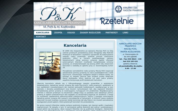 Screenshot of kancelariepk.pl