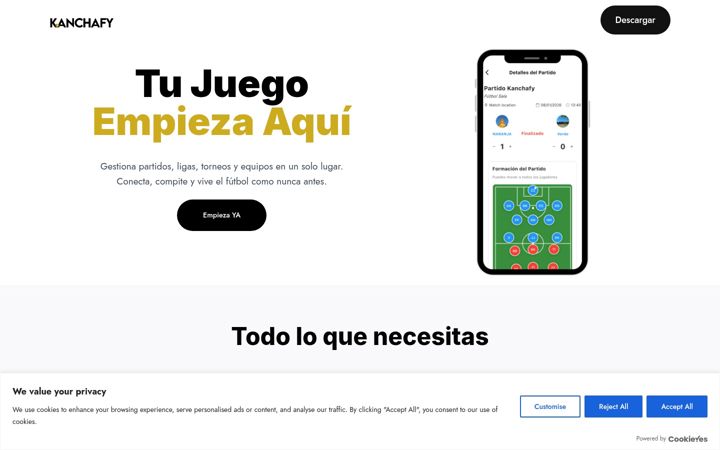 Screenshot of kanchafy.com