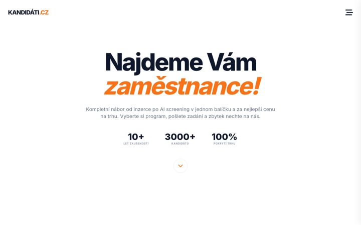 Screenshot of kandidati.cz