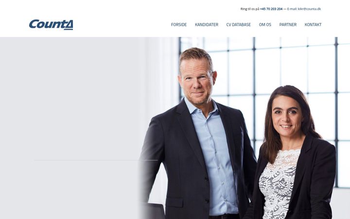 Snimka zaslona za kandidatsiden.dk