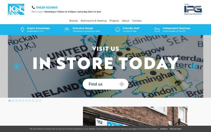 Screenshot of kandlheating.co.uk