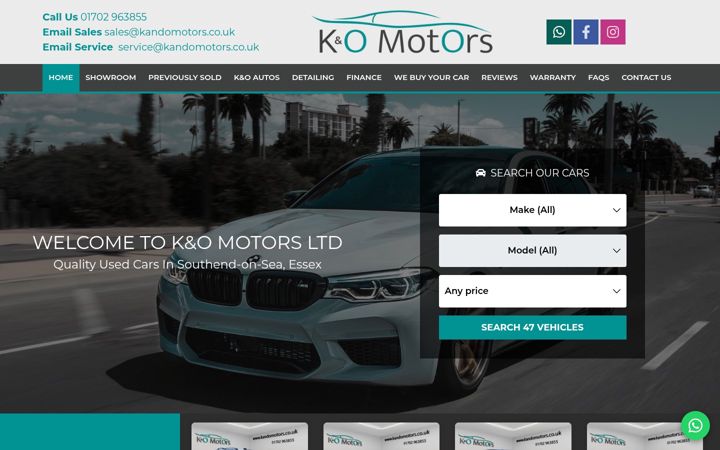 Screenshot of kandomotors.co.uk