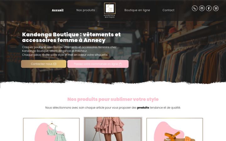 Screenshot of kandonga-boutique.fr