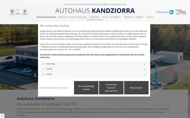 Screenshot of kandziorra.de