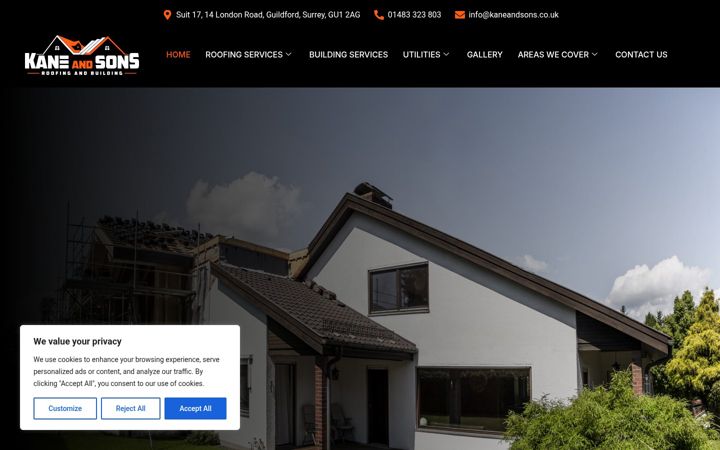 Screenshot of kaneandsons.co.uk