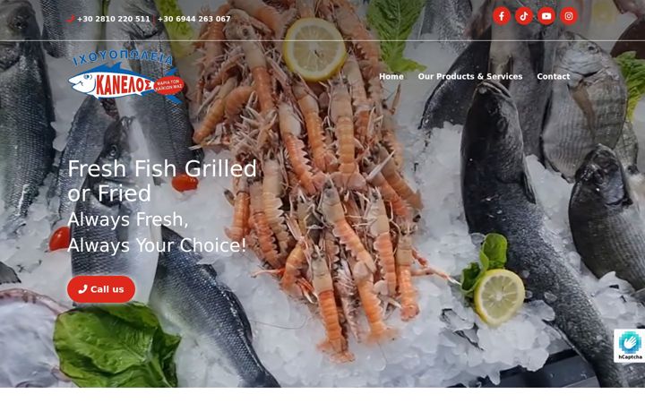 Screenshot of kanelosfreshfish.gr