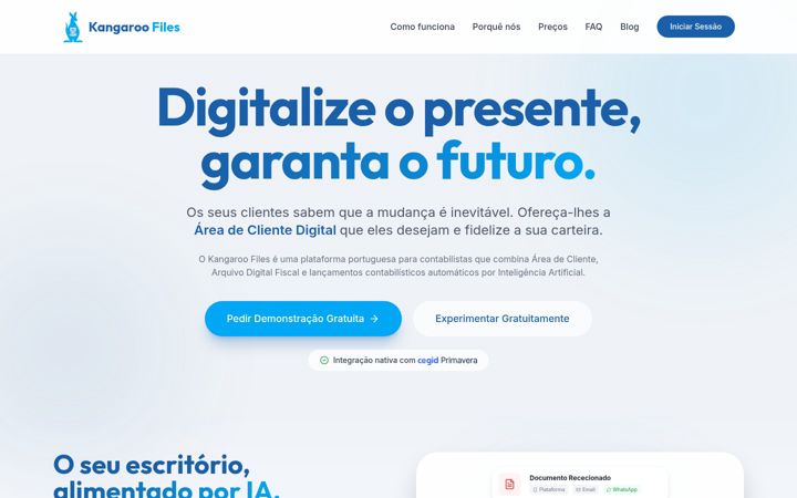 Screenshot of kangaroofiles.com