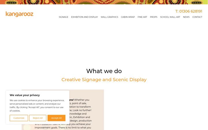 Screenshot of kangarooz.co.uk