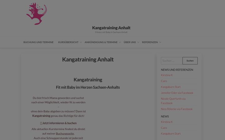 Screenshot of kangatraining-anhalt.de