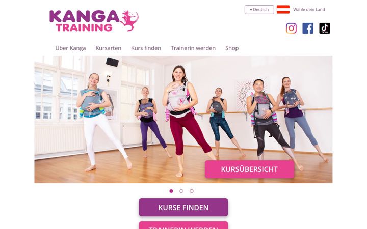 Screenshot of kangatraining.at