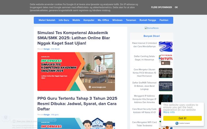Screenshot of kangje.com