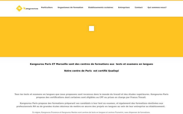 Screenshot ta' kangourou.fr