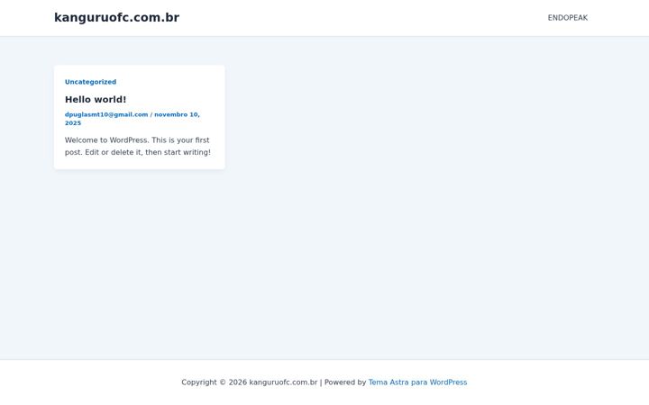 Screenshot of kanguruofc.com.br