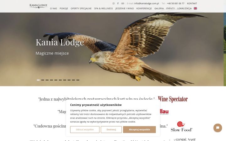 Screenshot of kanialodge.com.pl