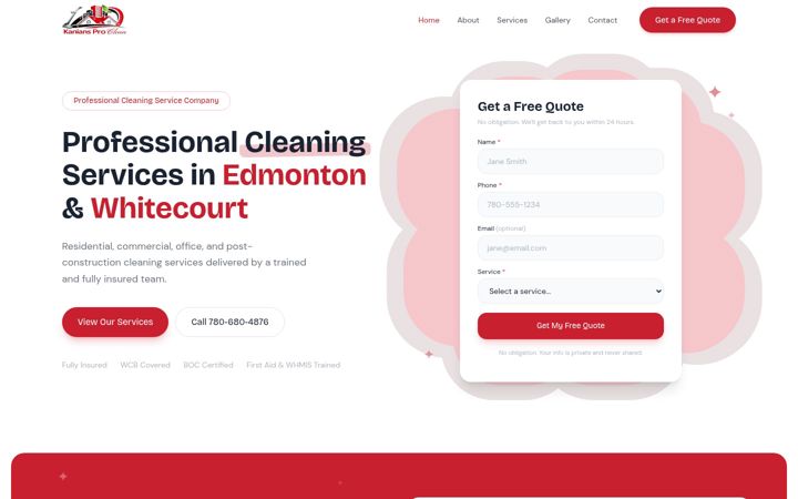 Screenshot of kaniansproclean.com