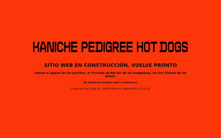 Screenshot of kanichehotdogs.com