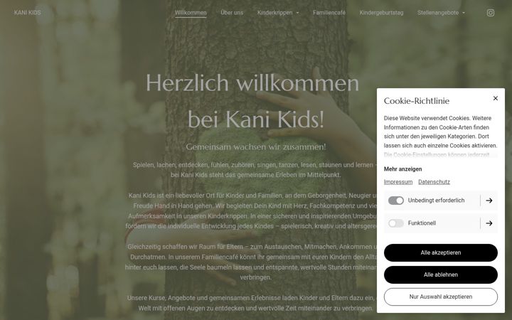 Screenshot of kanikids.de