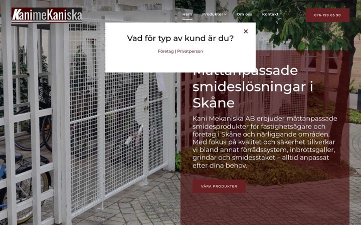 Screenshot of kanimekaniska.se
