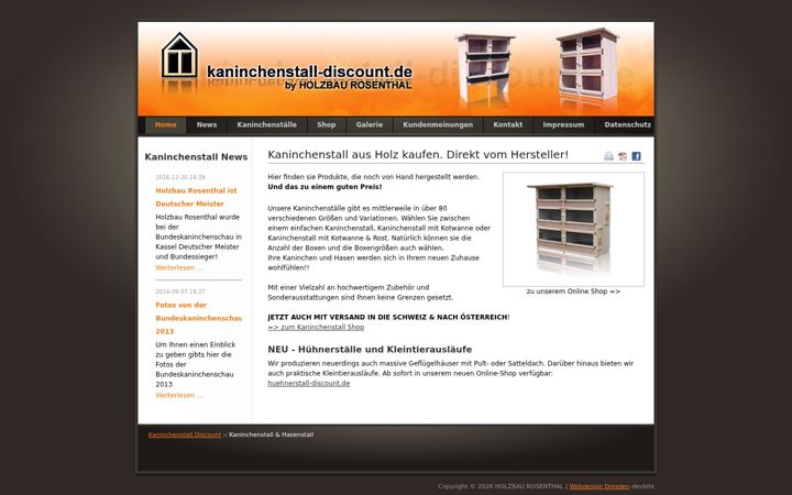 Screenshot of kaninchenstall-discount.de