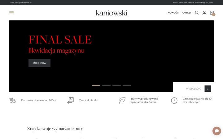 Screenshot of kaniowski.eu