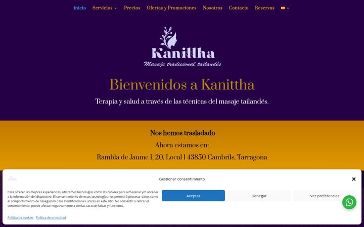 Screenshot of kanittha.es