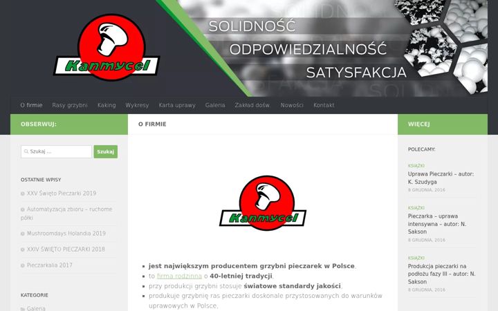 Screenshot of kanmycel.pl