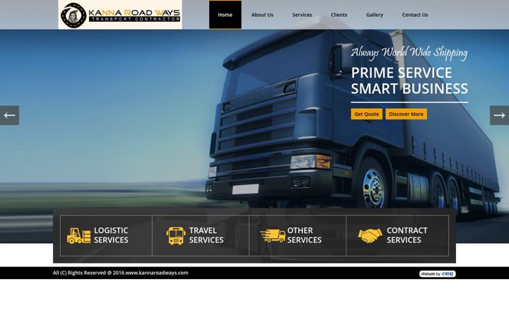 Screenshot of kannaroadways.com
