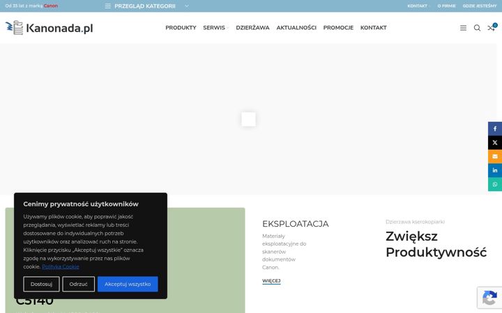 Screenshot of kanonada.pl