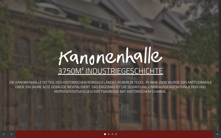 Screenshot of kanonenhalle.de