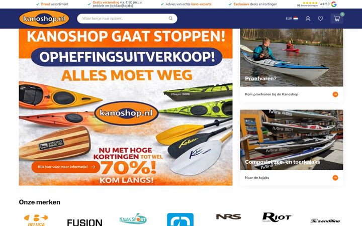 Screenshot of kanoshop.nl