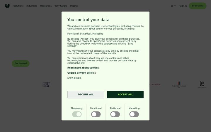 Screenshot of kanpla.dk