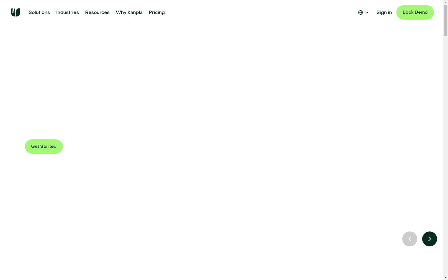 Screenshot of kanpla.io