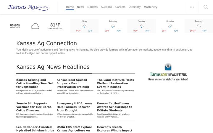 Screenshot of kansasagconnection.com