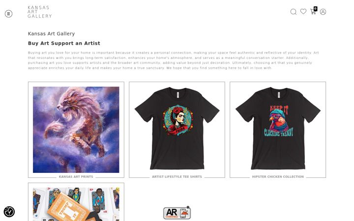 Screenshot of kansasartgallery.com