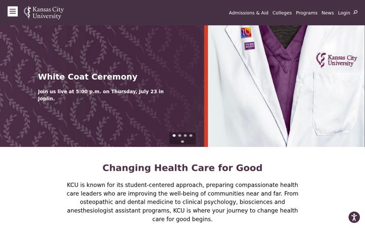 Screenshot of kansascity.edu