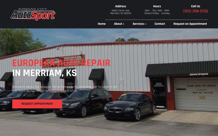 Screenshot of kansascityautosport.com
